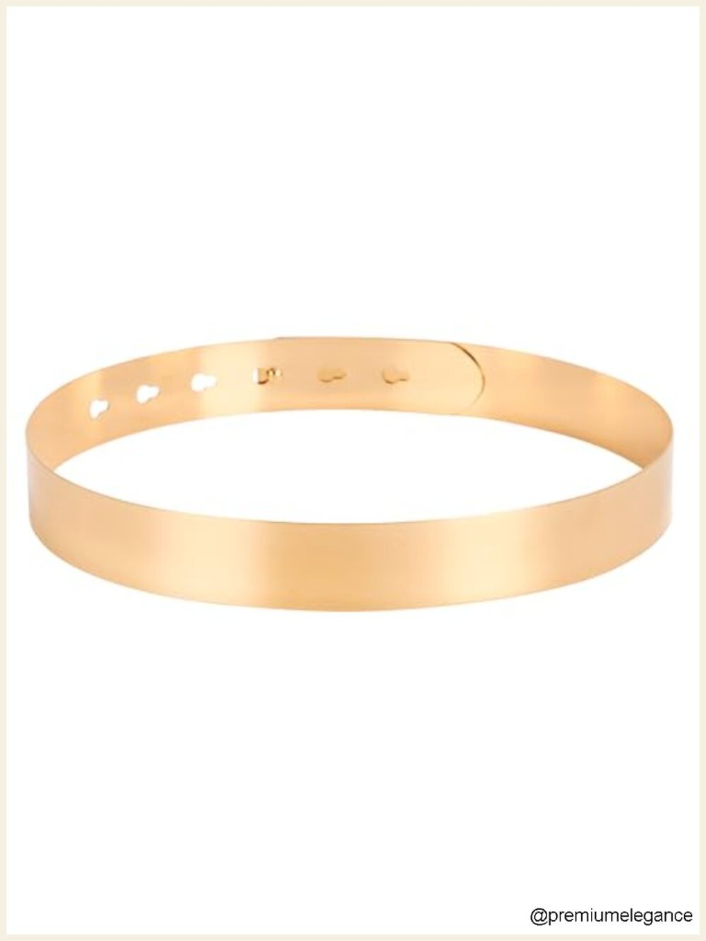 Vintage Gold Plated Metal Skinny Belt Waist Strap for Womens Trousers & Skirts